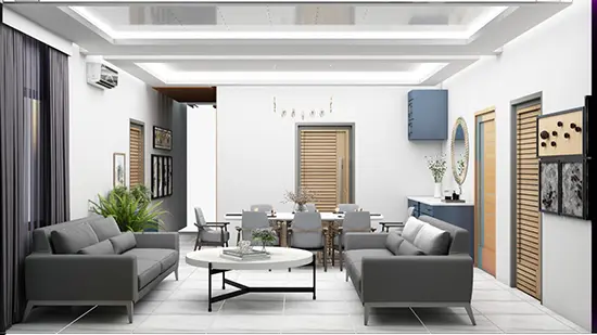 Modern Open Concept Living Space Flicker Engineering